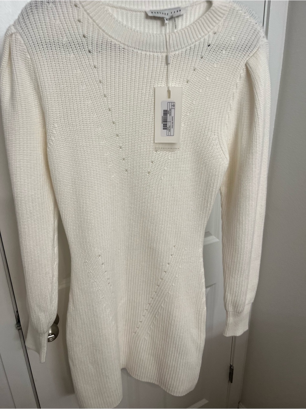 Endless Rose Ivory Long Sleeve Knit Dress